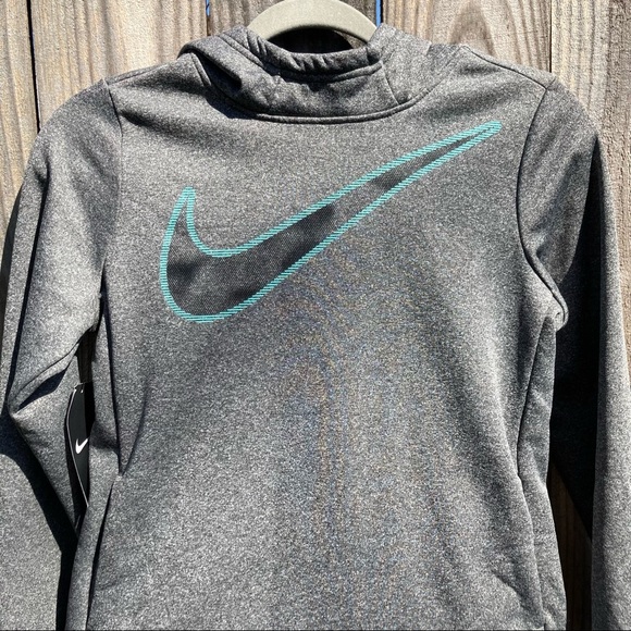 Nike Other - Nike Dri-fit hoodie Boys Large “Gray w/ Blue